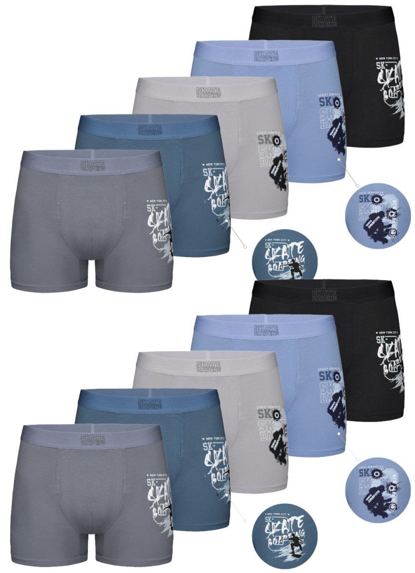 Donella 8071PB8 Assorted 10-Pack Boys' Boxer Briefs — Turkey wholesale collection