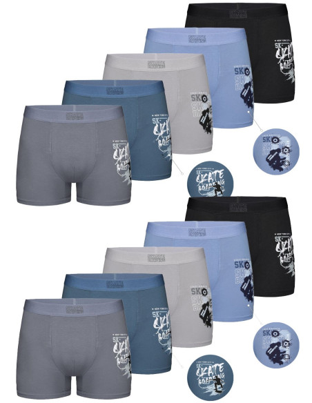 Donella 8071PB8 Assorted 10-Pack Boys' Boxer Briefs — Turkey wholesale collection