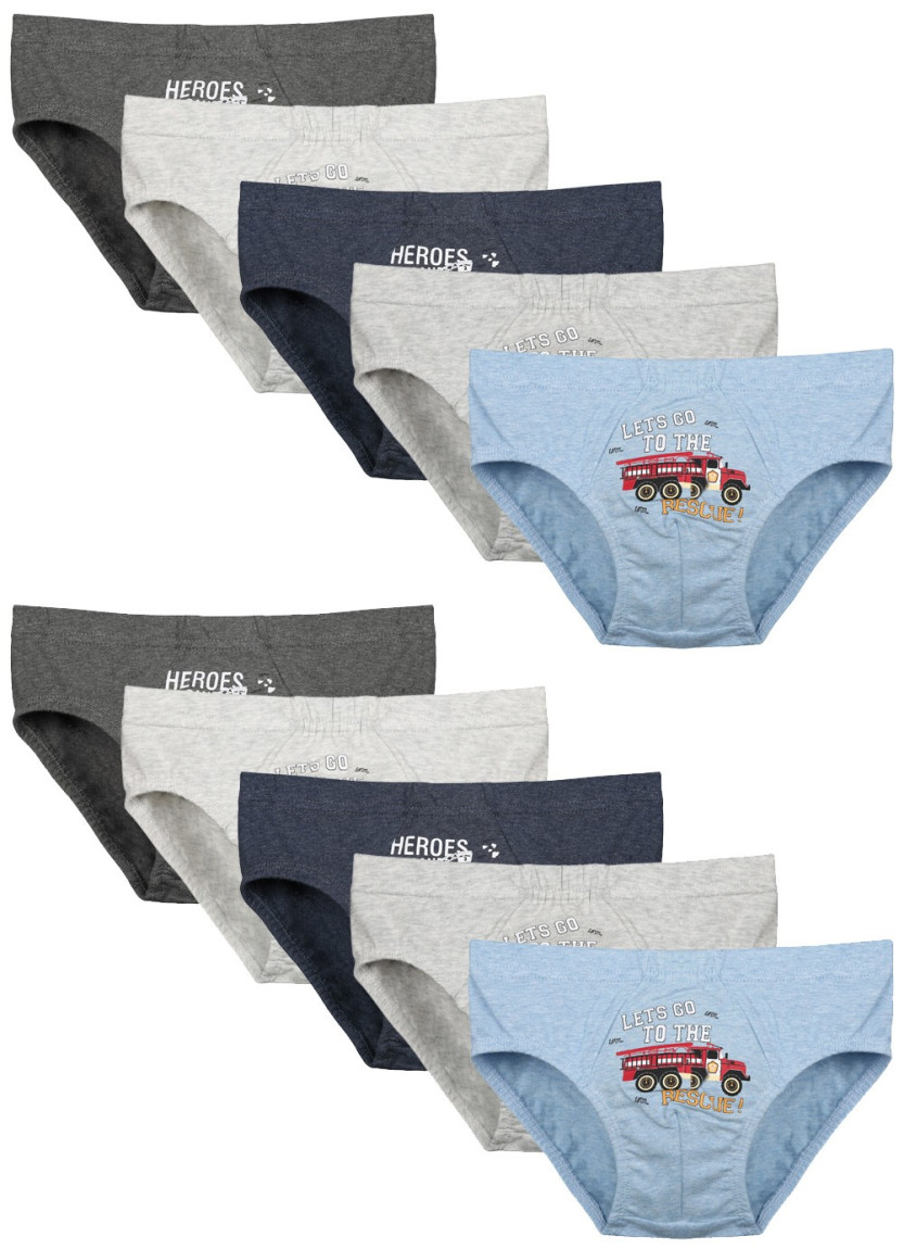 Donella 7624B1 Assorted 10-Pack Boys' Boxer Briefs — Turkey wholesale collection