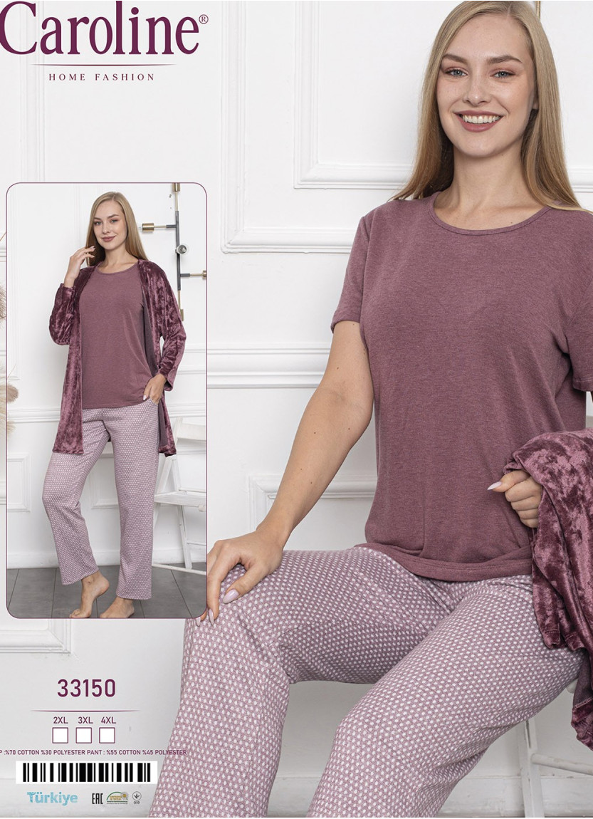 Caroline 33150 Women's Pajama Set (2XL+3XL+4XL) — wholesale from Turkey