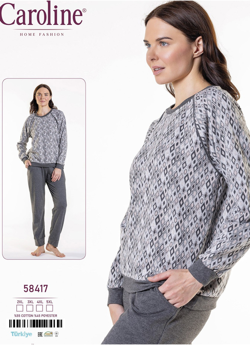 Caroline 58417 Pants Homewear Set (2XL+3XL+4XL+5XL) — wholesale for boutiques