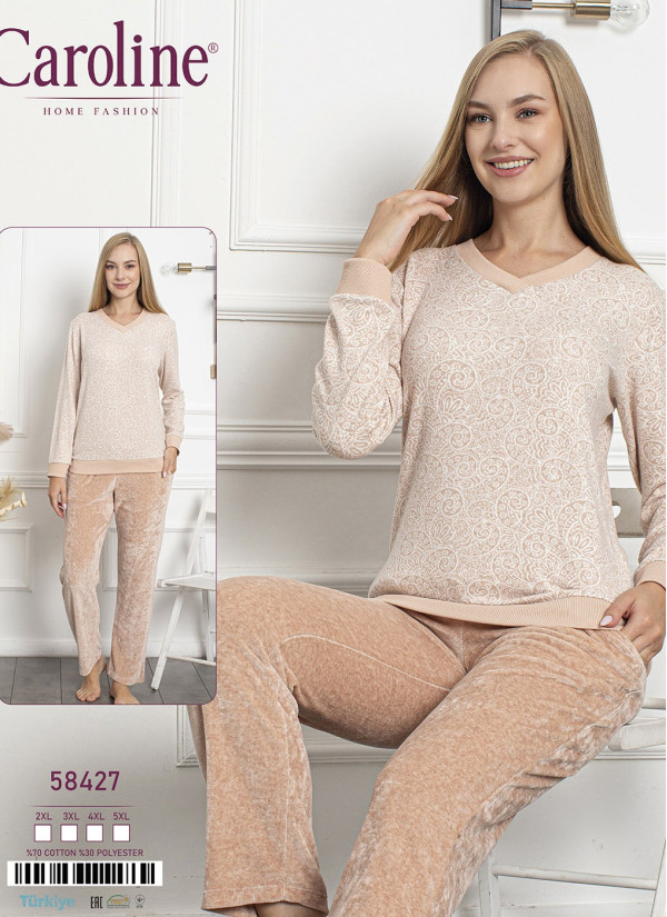 Caroline 58427 Pants Homewear Set (2XL+3XL+4XL+5XL) — wholesale for boutiques