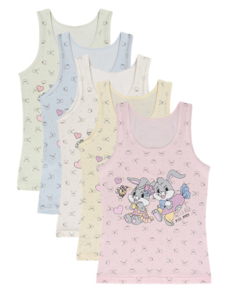 Donella 4981B8 Assorted 10-Pack Girls' Tank Top — Turkish factory wholesale
