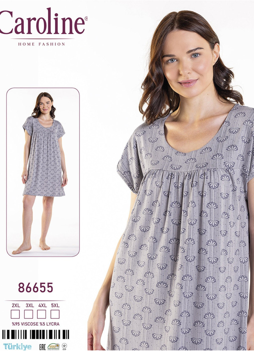 Ночная Сорочка 2XL+3XL+4XL+5XL 86655 Caroline 86655 — фабричная коллекция оптом