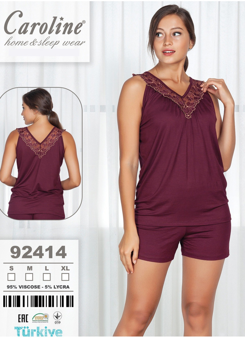 Caroline 92414 Shorts Homewear Set (S+M+L+XL) — Turkish factory wholesale