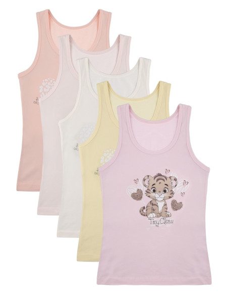 Donella 4971PB11 Assorted 10-Pack Girls' Tank Top — Turkish factory wholesale