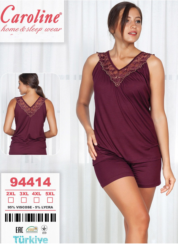 Caroline 94414 Shorts Homewear Set (2XL+3XL+4XL+5XL) — Istanbul wholesale supplier