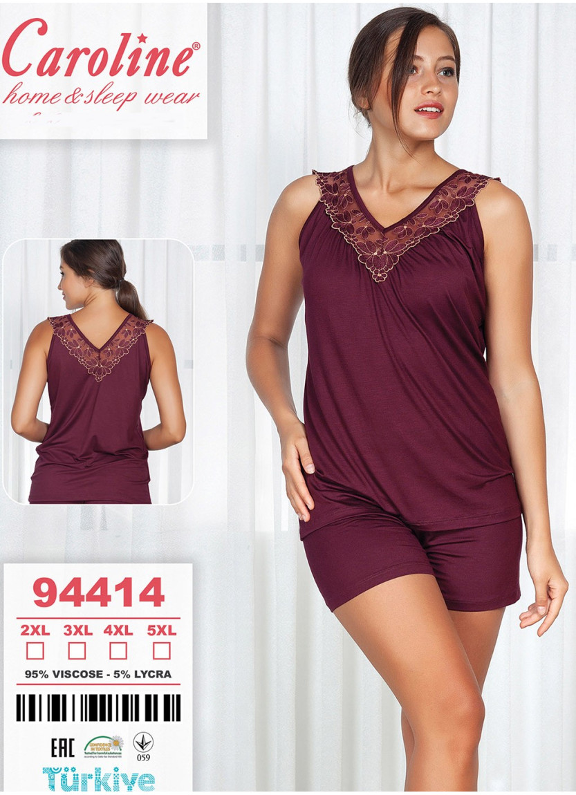 Caroline 94414 Shorts Homewear Set (2XL+3XL+4XL+5XL) — Istanbul wholesale supplier