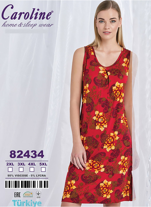 Caroline 82434 Nightdress (2XL+3XL+4XL+5XL) — wholesale from Turkey