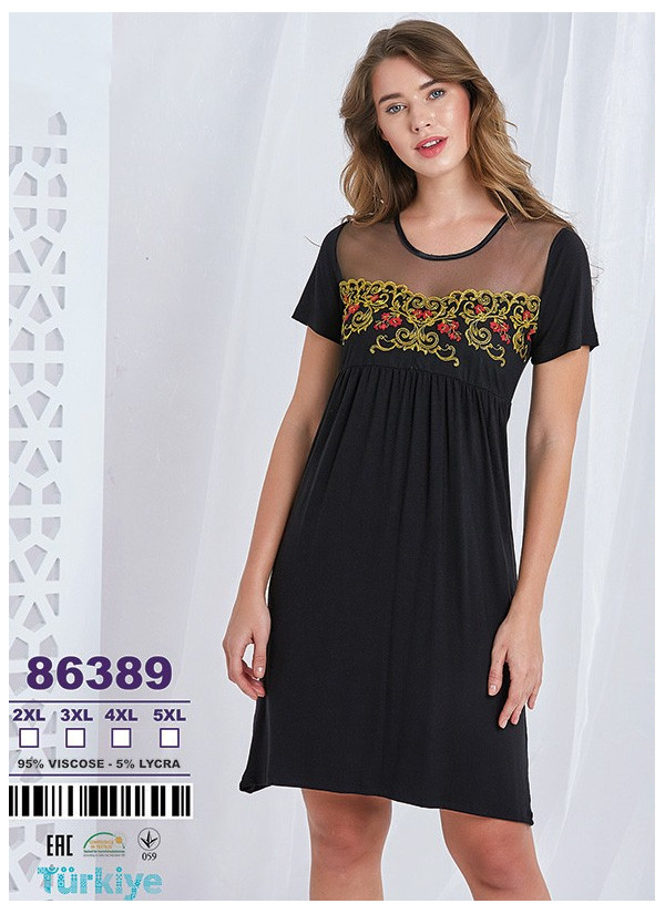 Caroline 86389 Nightdress (2XL+3XL+4XL+5XL) — factory-direct from Turkey
