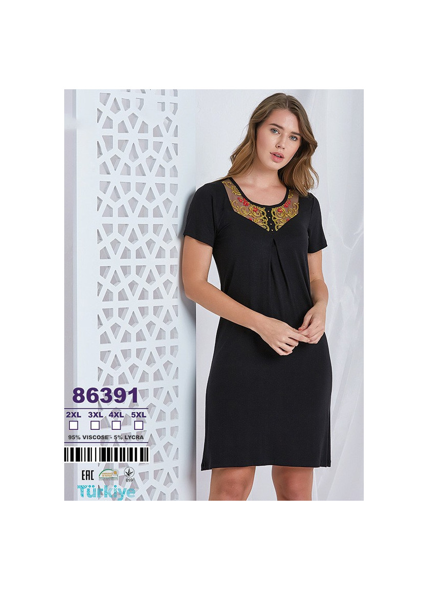 Ночная Сорочка (2XL+3XL+4XL+5XL) Caroline Caroline 86391 — оптом для магазинов и бутиков