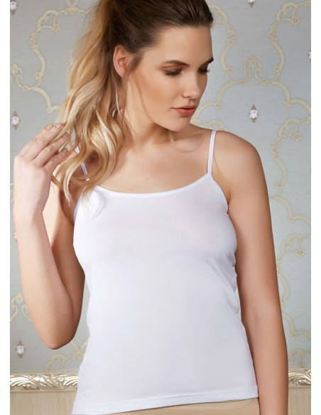 Anil 8547 WHITE Tank Top — Turkish textile wholesale