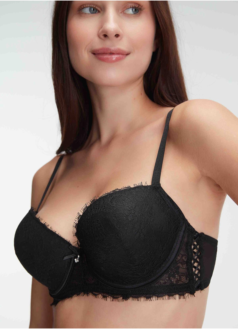 Anil 4838 BLACK Bra and Briefs Set — Turkish factory wholesale