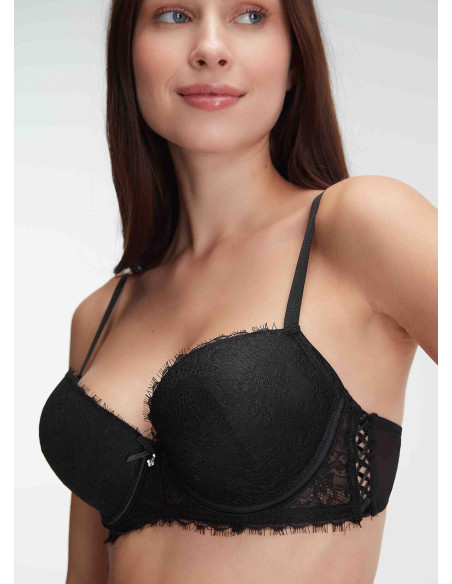 Anil 4838 BLACK Bra and Briefs Set — Turkish factory wholesale