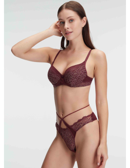 Anil 4839 Cherry Bra and Briefs Set — Turkish textile wholesale