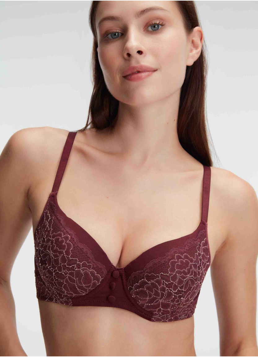 Anil 4839 Cherry Bra and Briefs Set — direct Turkish factory supply