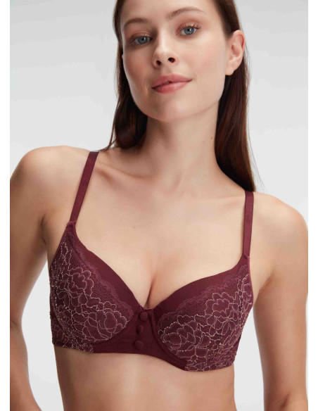 Anil 4839 Cherry Bra and Briefs Set — direct Turkish factory supply