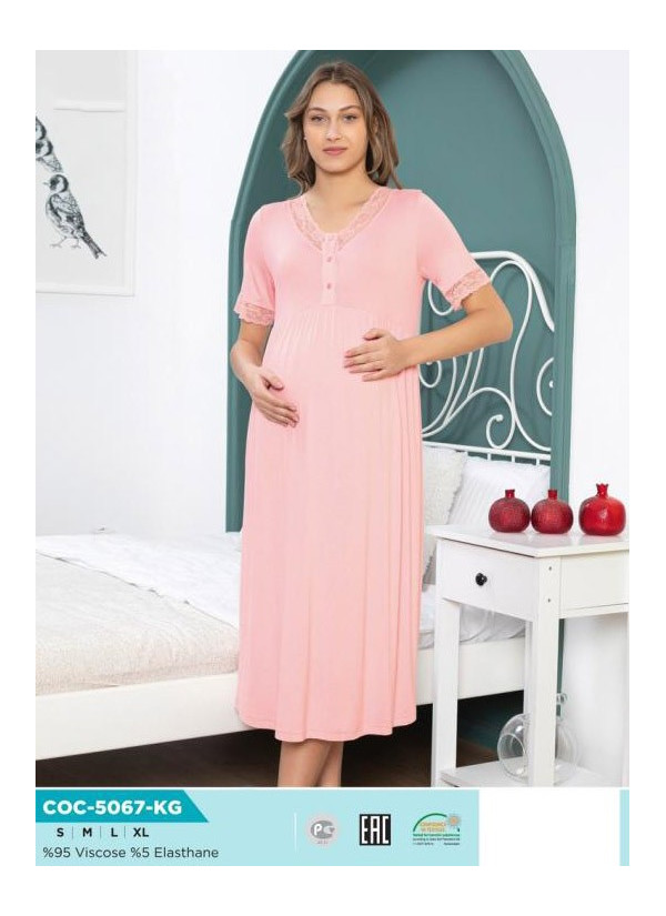COC.5067.KG_PNK Nightdress (S+M+L+XL) — wholesale from Turkey