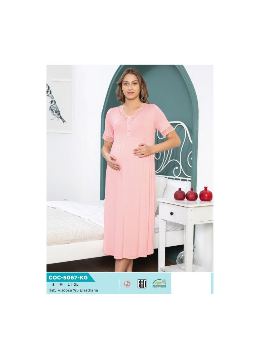 COC.5067.KG_PNK Nightdress (S+M+L+XL) — wholesale from Turkey