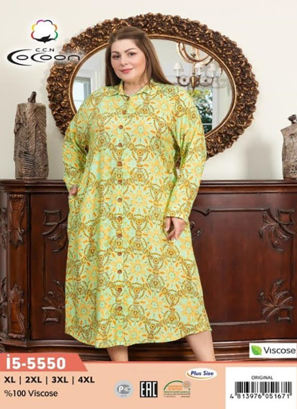 CCNİ5-5550_ORI Women's Robe (XL+XXL+3XL+4XL) — wholesale for boutiques