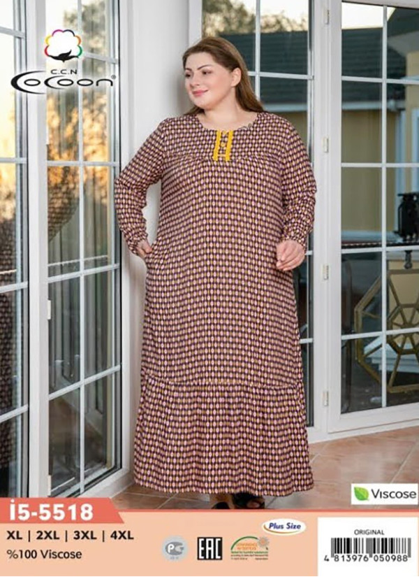 CCNİ5-5518_ORI Dress (XL+XXL+3XL+4XL) — direct Turkish factory supply