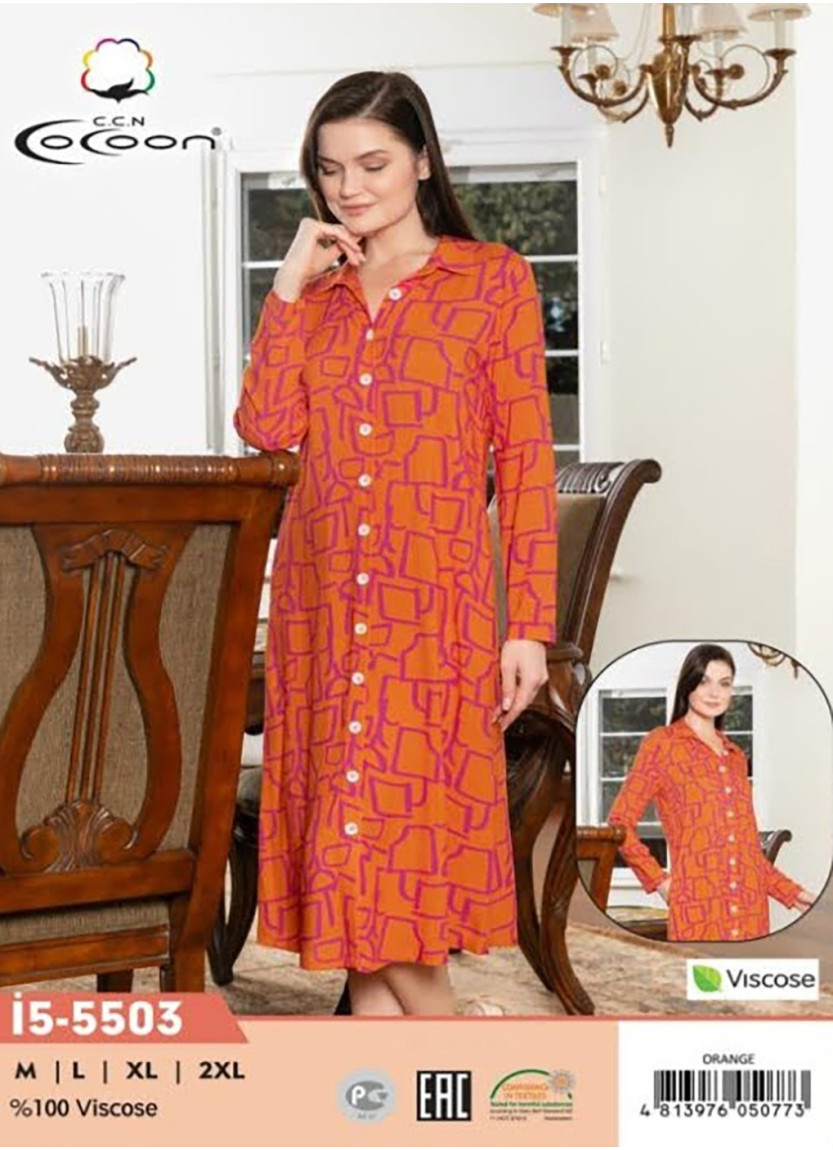 Халат Женский (M+L+XL+2XL) COCOON CCNİ5-5503_OG — оптовая поставка из Турции