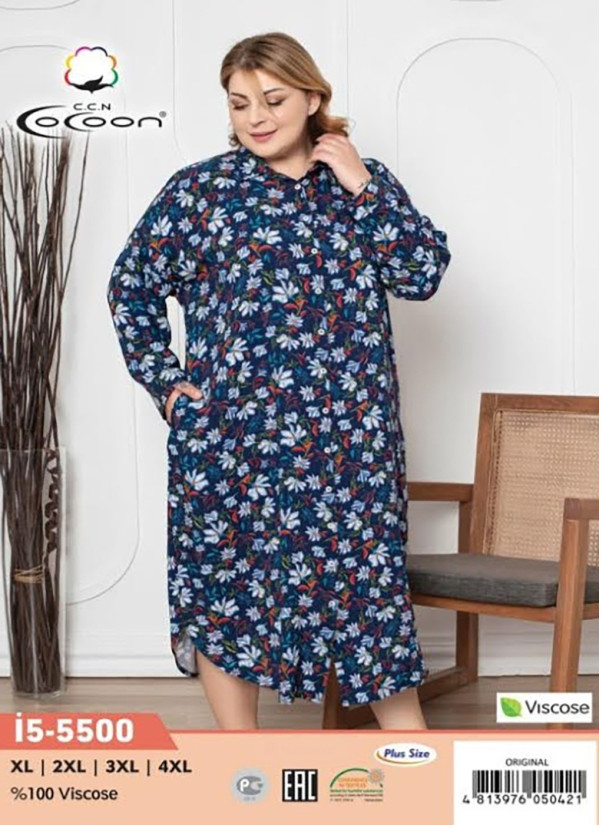 CCNİ5-5500_ORI Women's Robe (XL+XXL+3XL+4XL) — Turkish textile wholesale