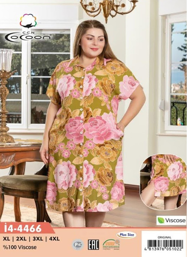CCNİ4-4466_ORI Women's Robe (XL+XXL+3XL+4XL) — direct Turkish factory supply