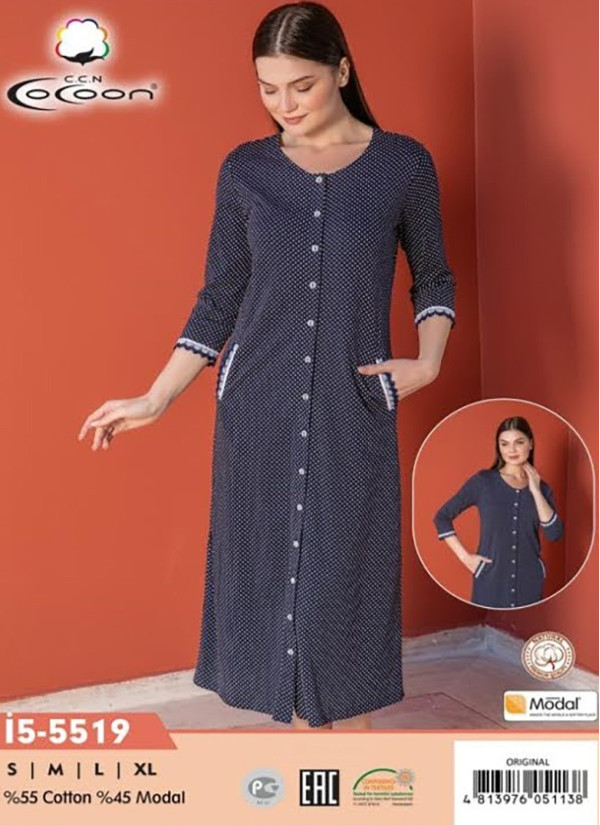 CCNİ5-5519_ORI Women's Robe (S+M+L+XL) — Turkey wholesale collection