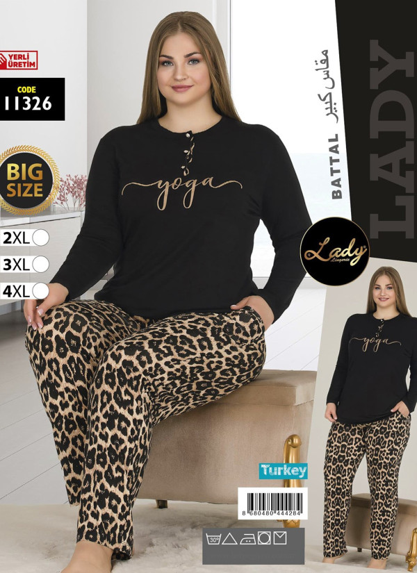Lady 11326 Btl Uz Pants Homewear Set (2XL+3XL+4XL) — factory-direct from Turkey 2