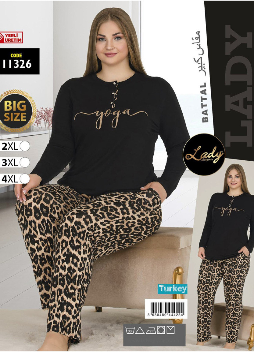 Lady 11326 Btl Uz Pants Homewear Set (2XL+3XL+4XL) — Turkish textile wholesale