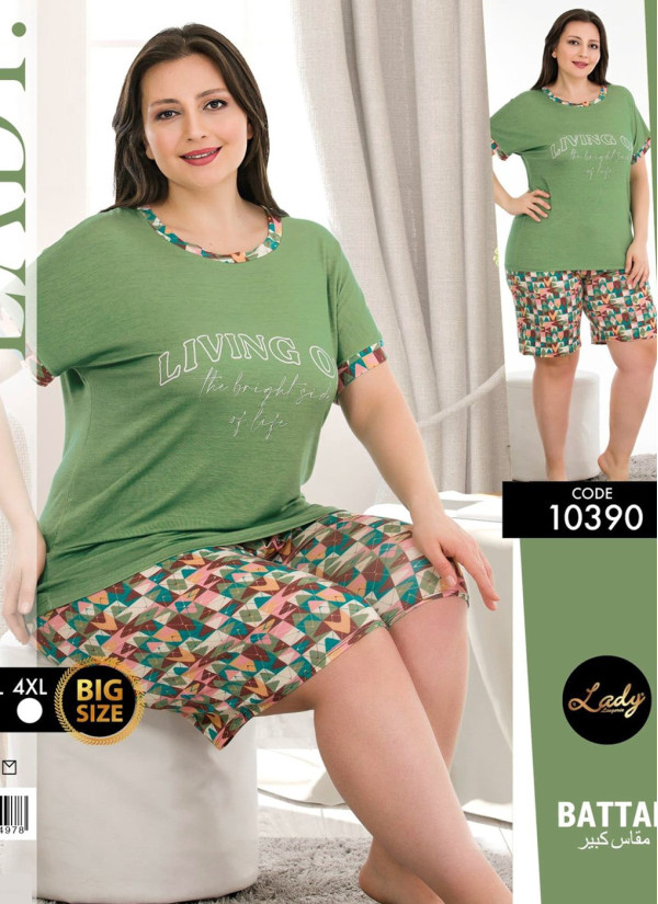 Lady BTL 10390 Shorts Homewear Set (2XL+3XL+4XL) — Turkey wholesale collection
