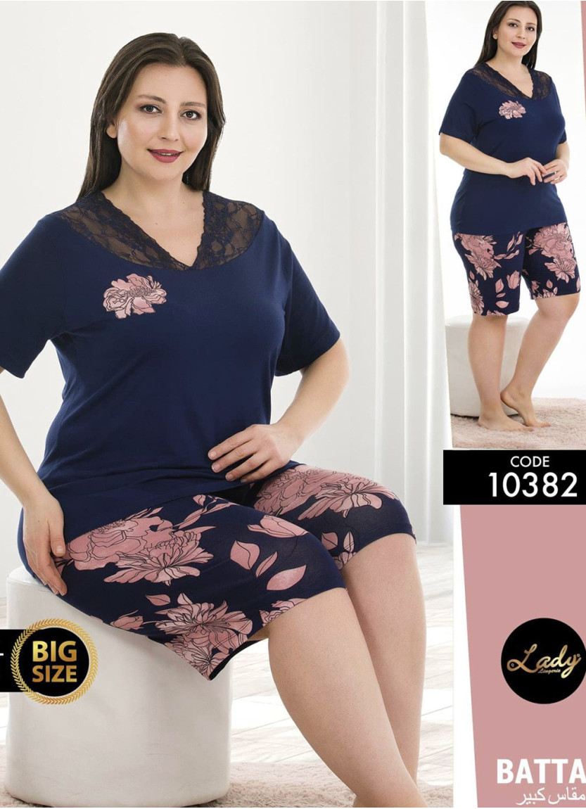 Lady BTL 10382 Shorts Homewear Set (2XL+3XL+4XL) — Istanbul wholesale supplier
