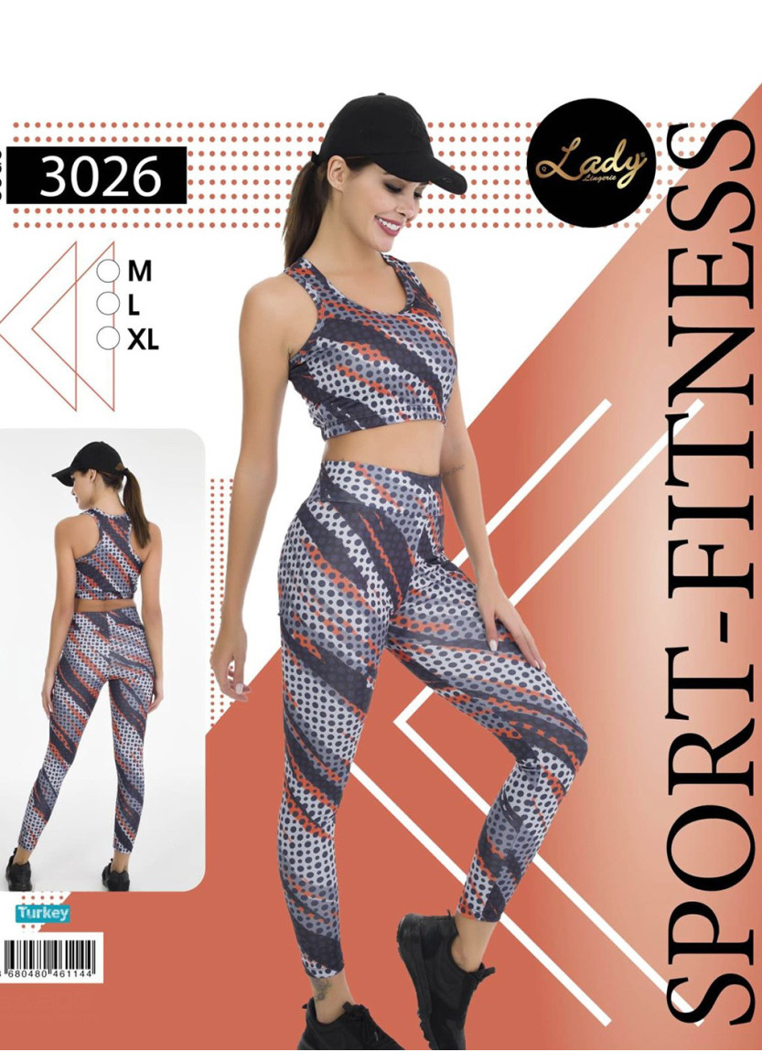 Женский Фитнес Спорт Комплект с Лосинами (M+L+XL) Lady Lady 3026 — турецкий текстиль оптом