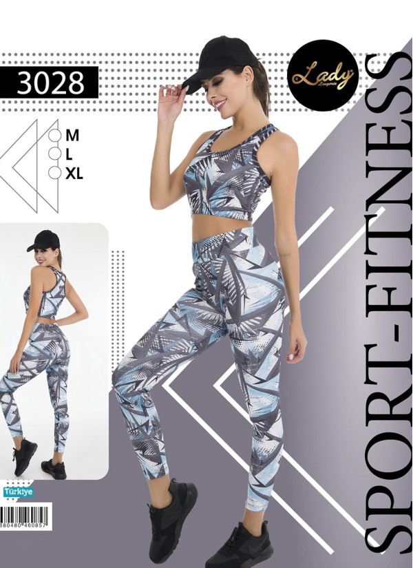 Женский Фитнес Спорт Комплект с Лосинами (M+L+XL) Lady Lady 3028 — купить оптом из Турции