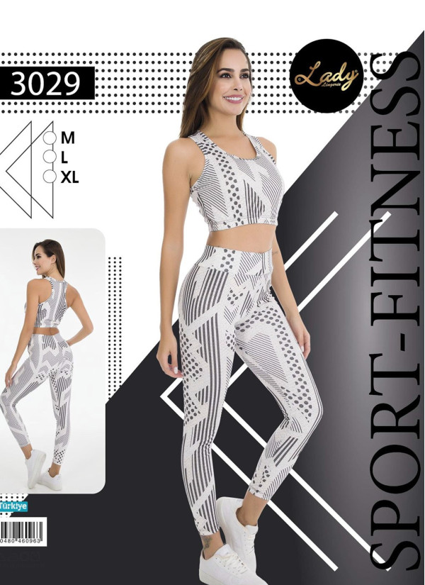 Женский Фитнес Спорт Комплект с Лосинами (M+L+XL) Lady Lady 3029 — оптовая поставка из Турции