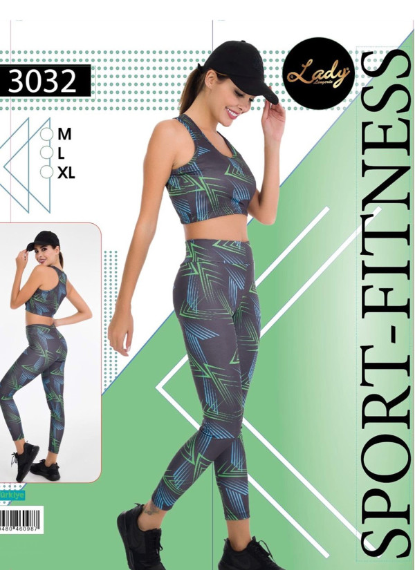Женский Фитнес Спорт Комплект с Лосинами (M+L+XL) Lady Lady 3032 — купить оптом из Турции