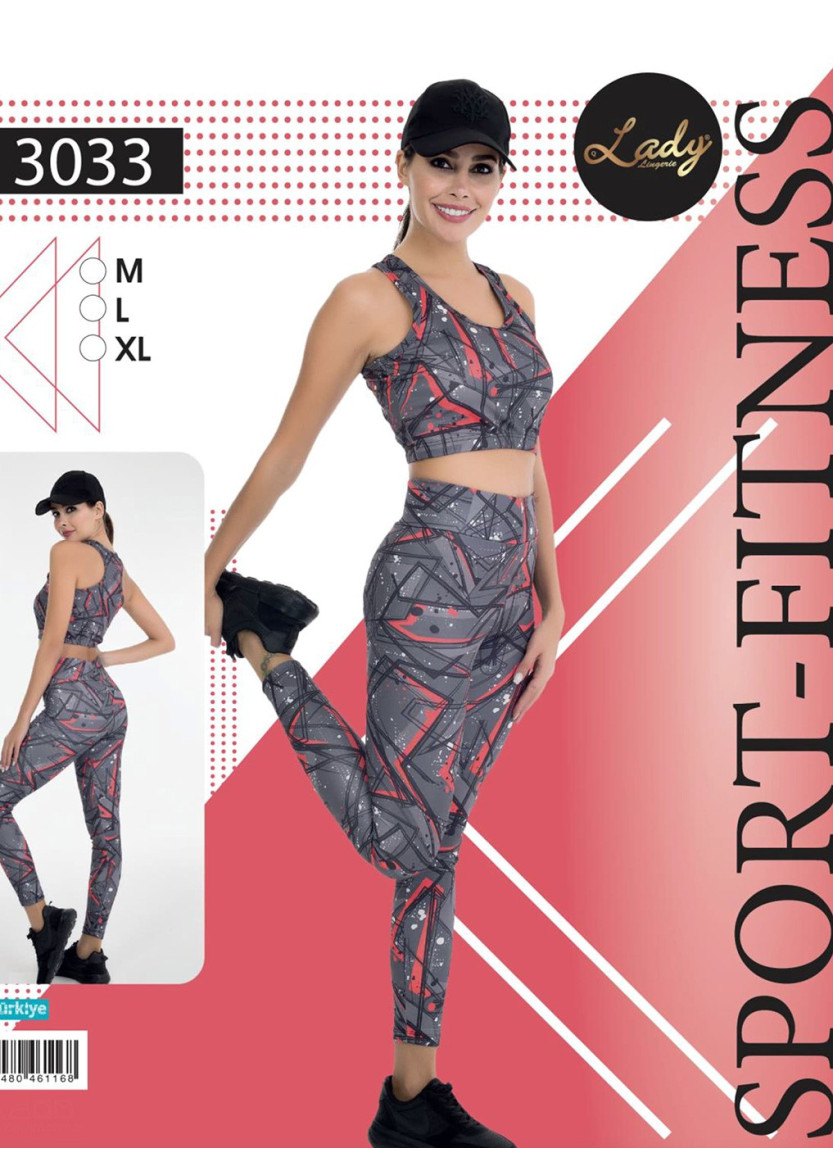Женский Фитнес Спорт Комплект с Лосинами (M+L+XL) Lady Lady 3033 — оптовая поставка из Турции