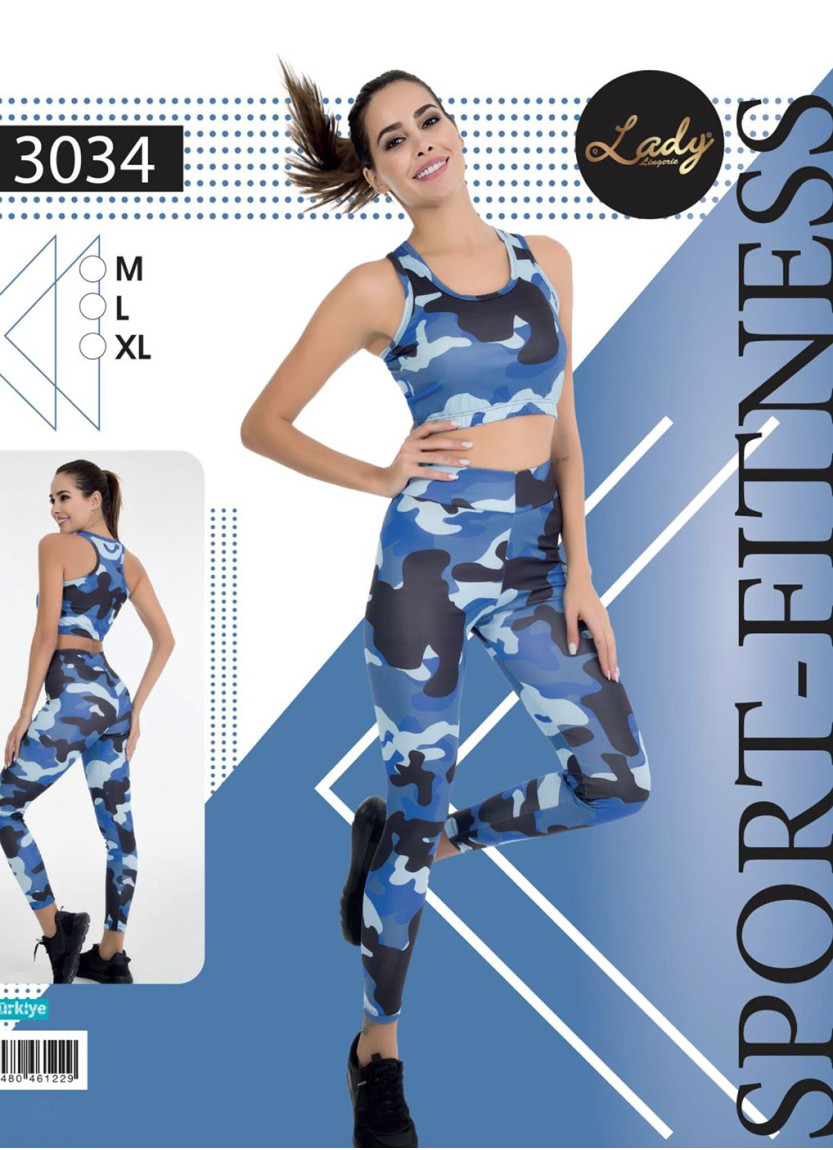 Женский Фитнес Спорт Комплект с Лосинами (M+L+XL) Lady Lady 3034 — турецкий текстиль оптом