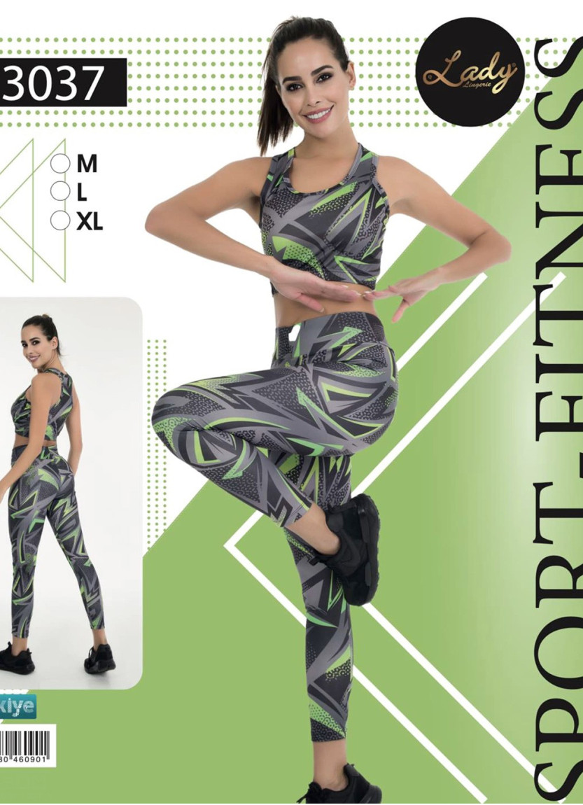 Женский Фитнес Спорт Комплект с Лосинами (M+L+XL) Lady Lady 3037 — оптовая поставка из Турции