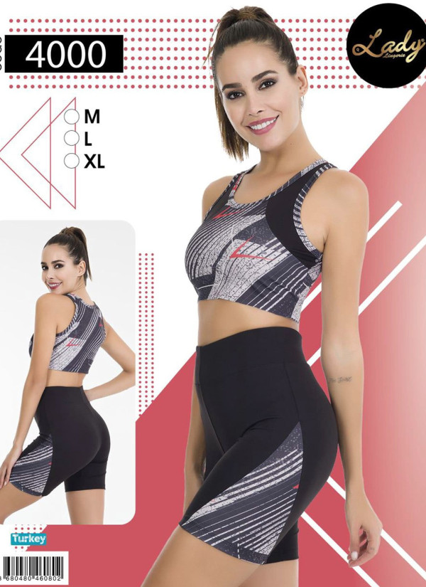Женский Фитнес Спорт Комплект с Шортами (M+L+XL) Lady Lady 4000 — оптом для магазинов и бутиков