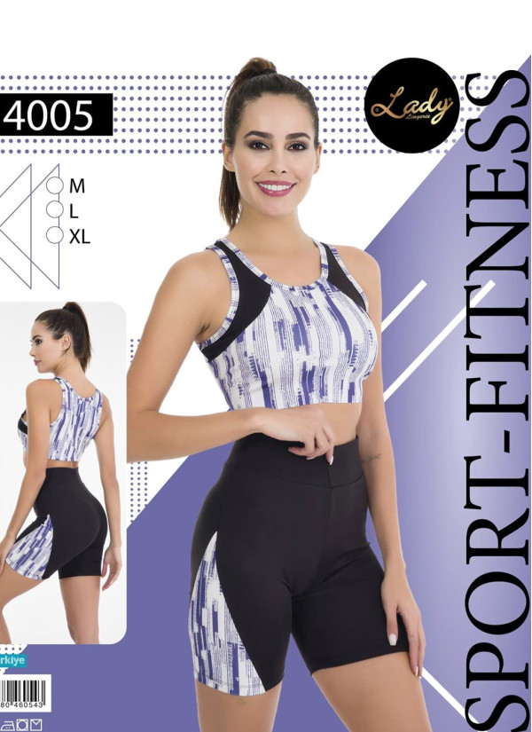 Женский Фитнес Спорт Комплект с Шортами (M+L+XL) Lady Lady 4005 — купить оптом из Турции