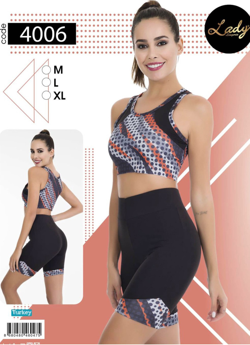 Женский Фитнес Спорт Комплект с Шортами (M+L+XL) Lady Lady 4006 — оптовая поставка из Турции