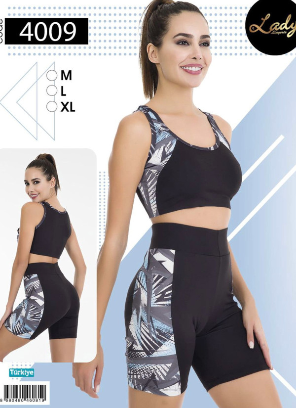 Женский Фитнес Спорт Комплект с Шортами (M+L+XL) Lady Lady 4009 — купить оптом из Турции