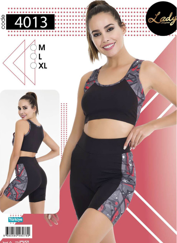 Женский Фитнес Спорт Комплект с Шортами (M+L+XL) Lady Lady 4013 — купить оптом из Турции