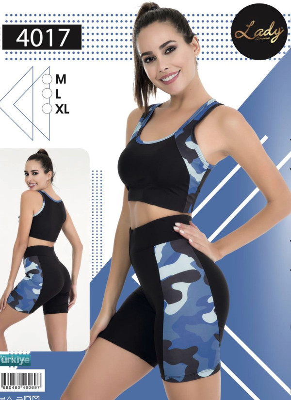 Женский Фитнес Спорт Комплект с Шортами (M+L+XL) Lady Lady 4017 — оптом для магазинов и бутиков