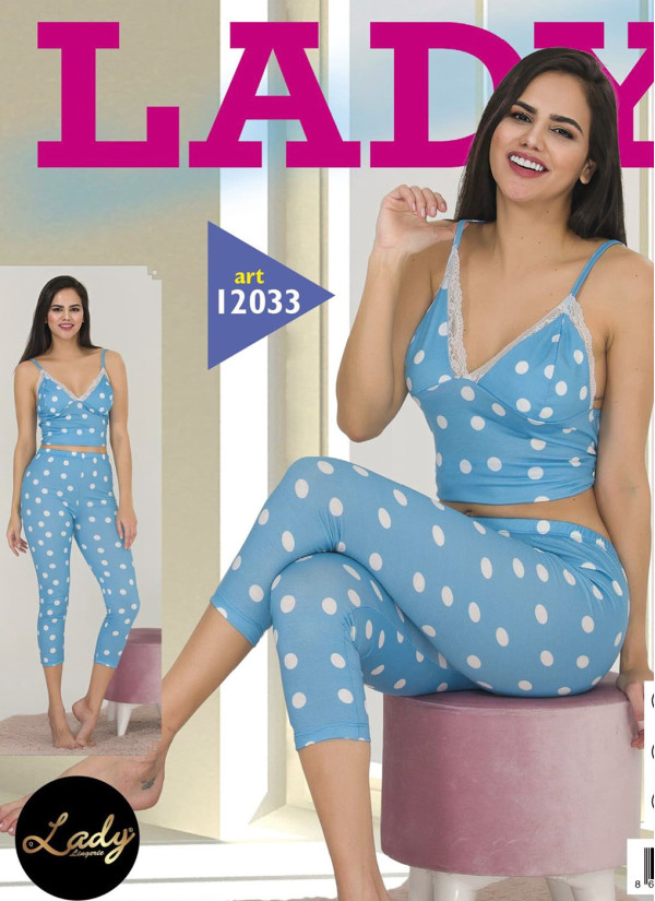 Lady 12033 Capri Homewear Set (M+L+XL) — direct Turkish factory supply