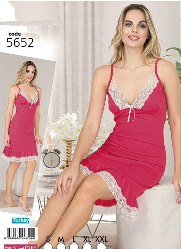 Lady 5652 Nightdress (S+M+L+XL+XXL) — factory-direct from Turkey