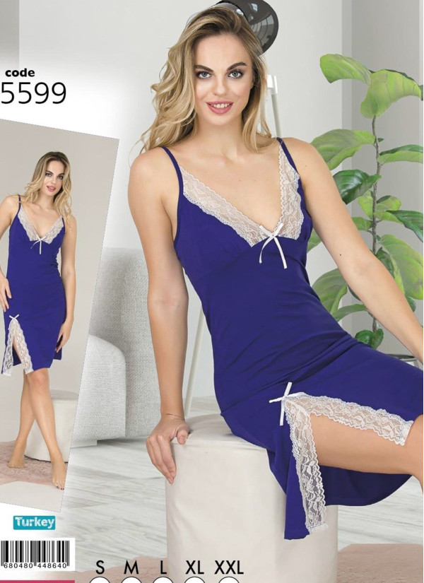 Lady 5599 Nightdress (S+M+L+XL+XXL) — wholesale from Turkey