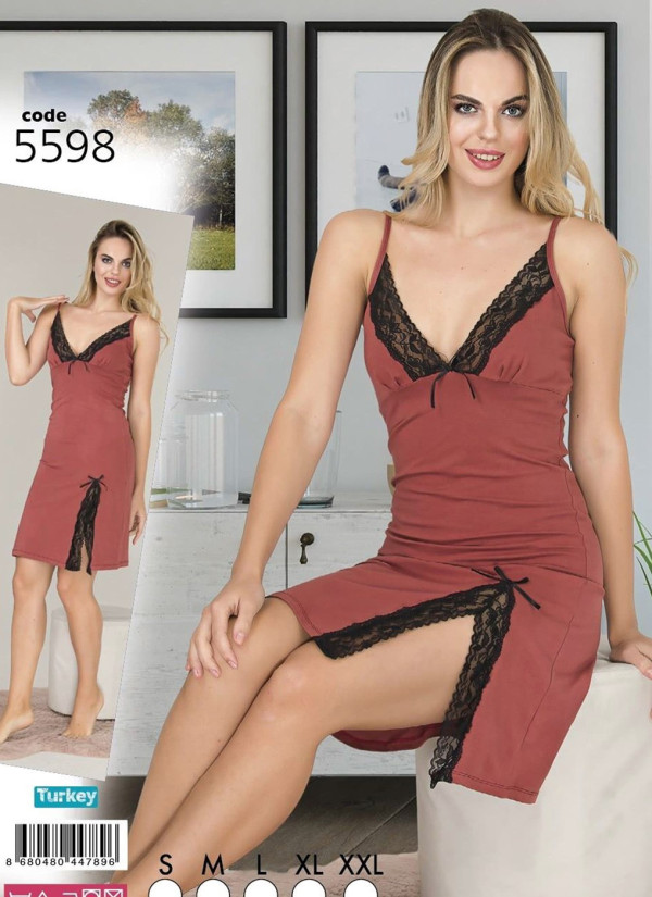 Lady 5598 Nightdress (S+M+L+XL+XXL) — factory-direct from Turkey